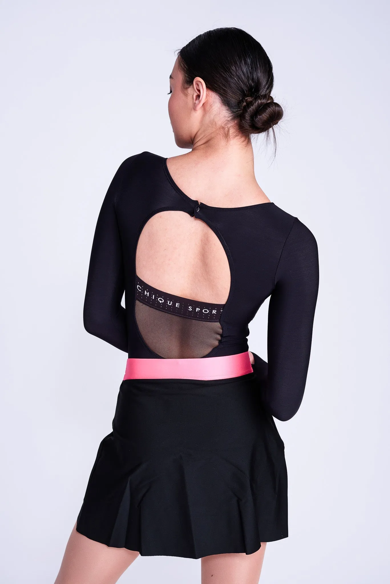 Empower Long-Sleeve Leotard in Black