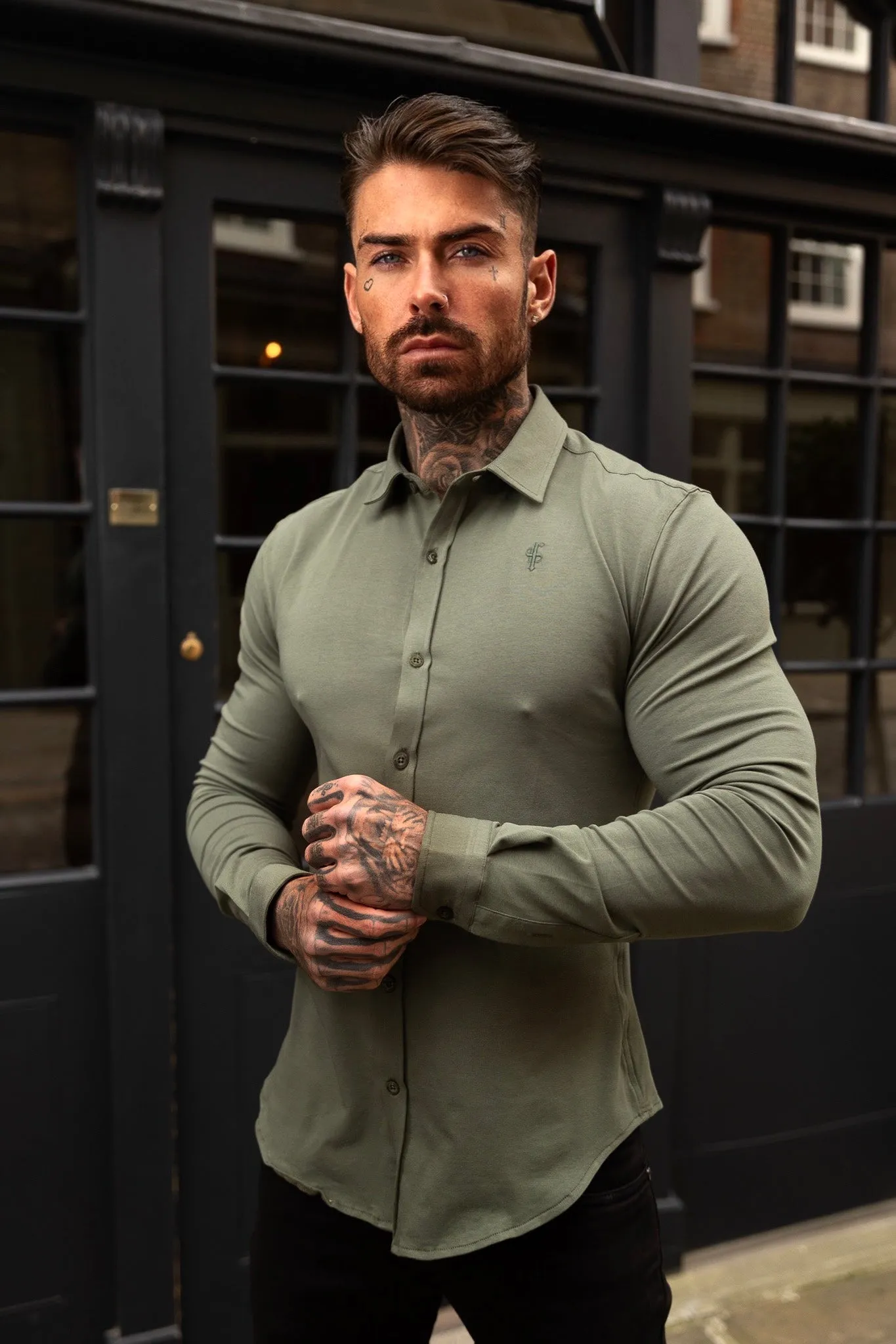 Father Sons Fitted Khaki Long Sleeve Jersey - FSD003