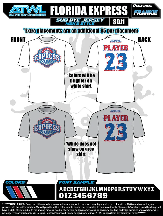 Florida Express Men's Sub Dye Jersey