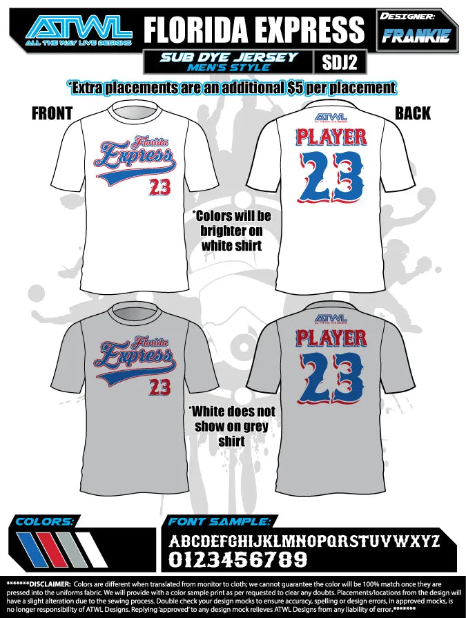 Florida Express Men's Sub Dye Jersey