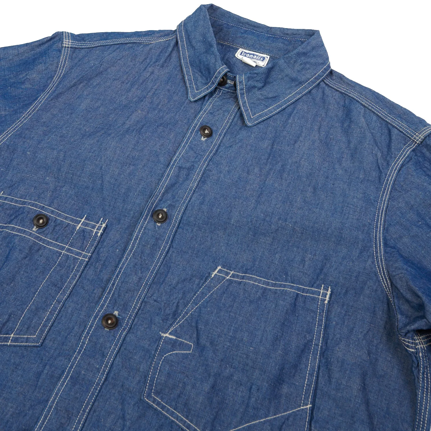 Freewheelers 1923019 Short Sleeve Work Shirt - Indigo