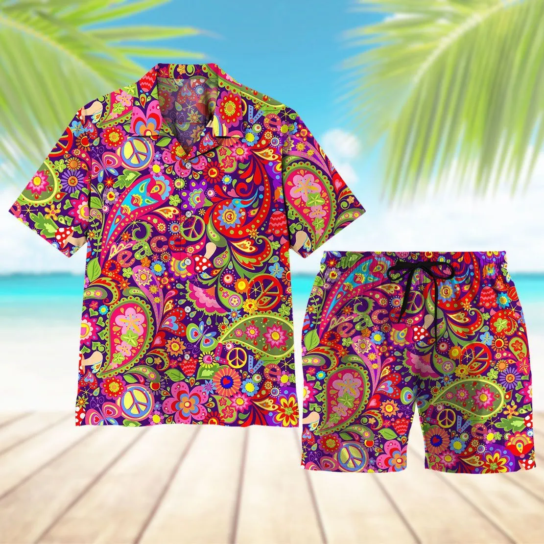 Gearhuman 3D Hippie Pattern Hawaii Shirt