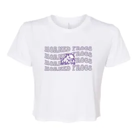 Groovy Gal Crop Short Sleeve T-shirt in Texas Christian University