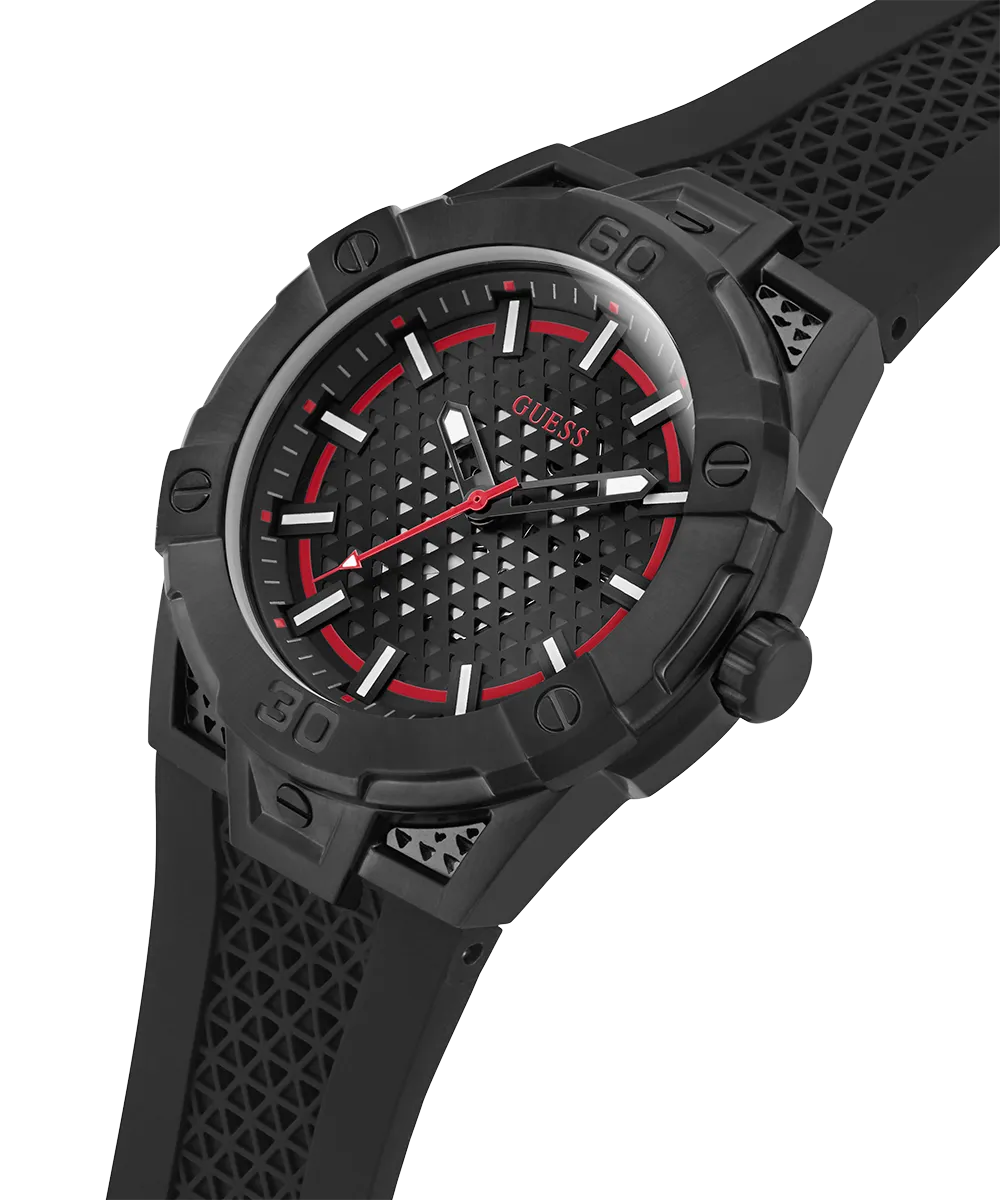 GUESS Mens Black Analog Watch