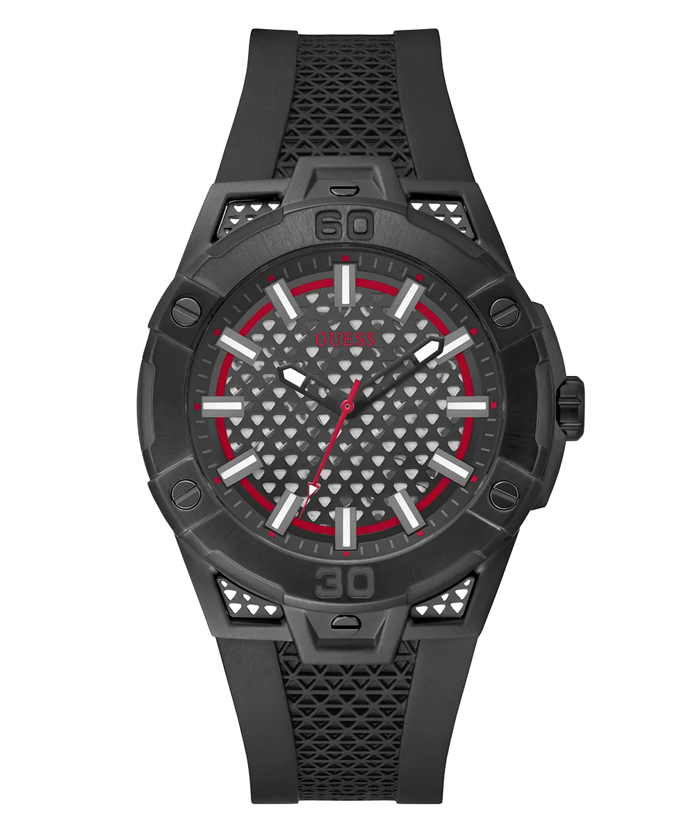 GUESS Mens Black Analog Watch