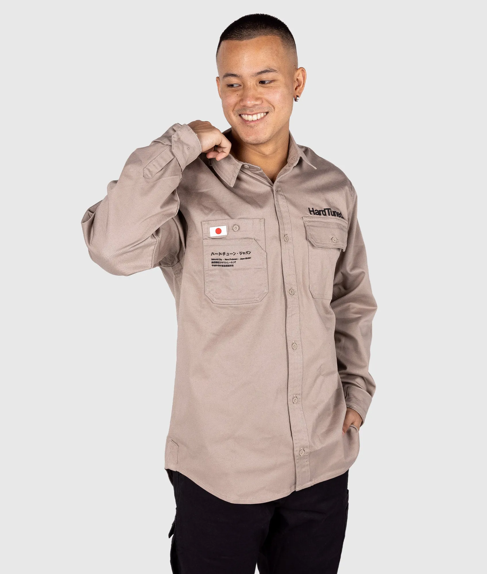 Hardtuned Long Sleeve Work Shirt - Tan