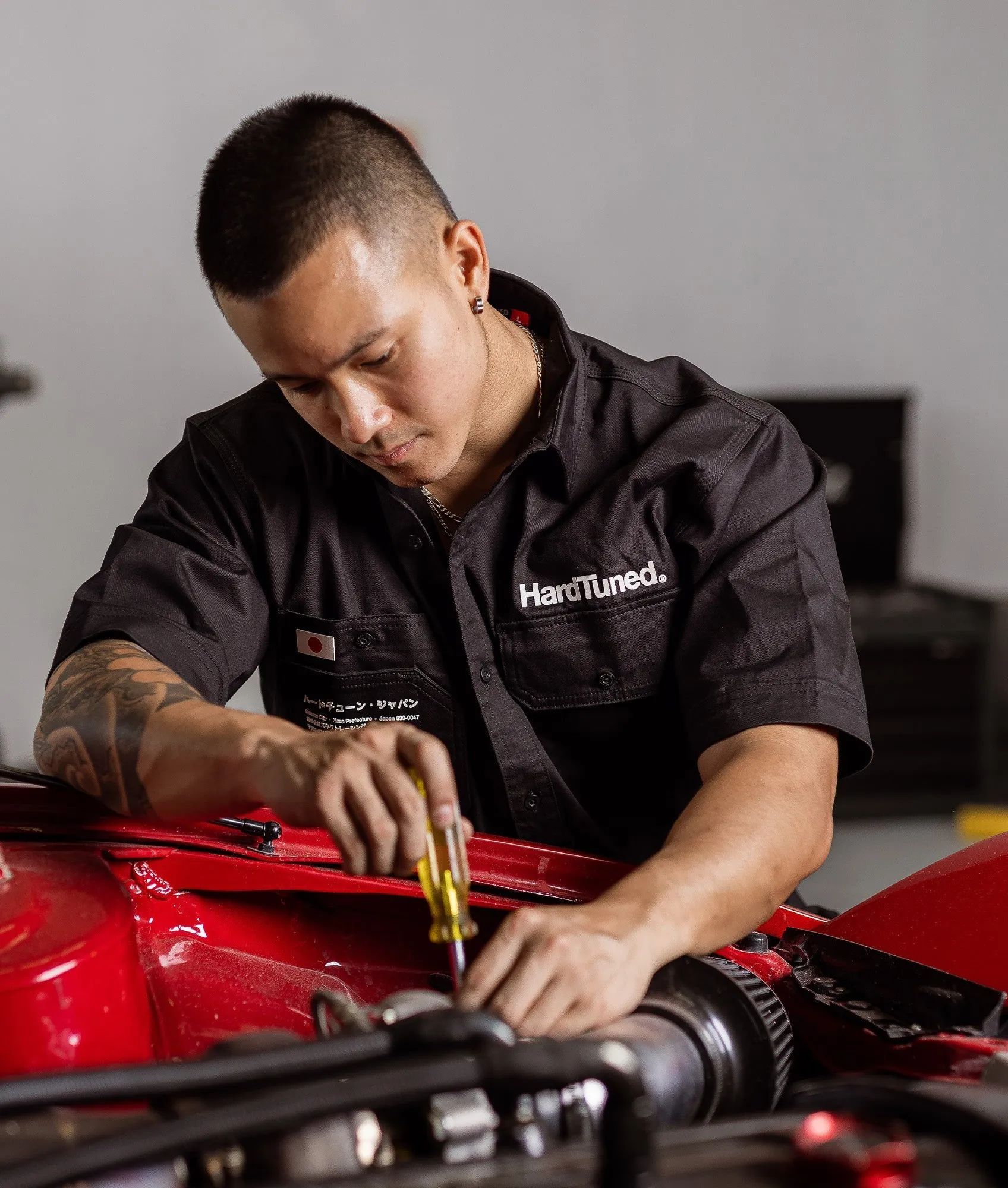 Hardtuned Short Sleeve Work Shirt - Black