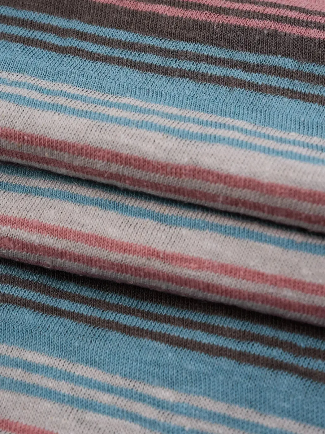 Hemp & Organic Cotton Mid-Weight Yarn Dyed Stripe Jersey Fabric ( KJ21C876A / KJ21C876B / KJ21C876C )