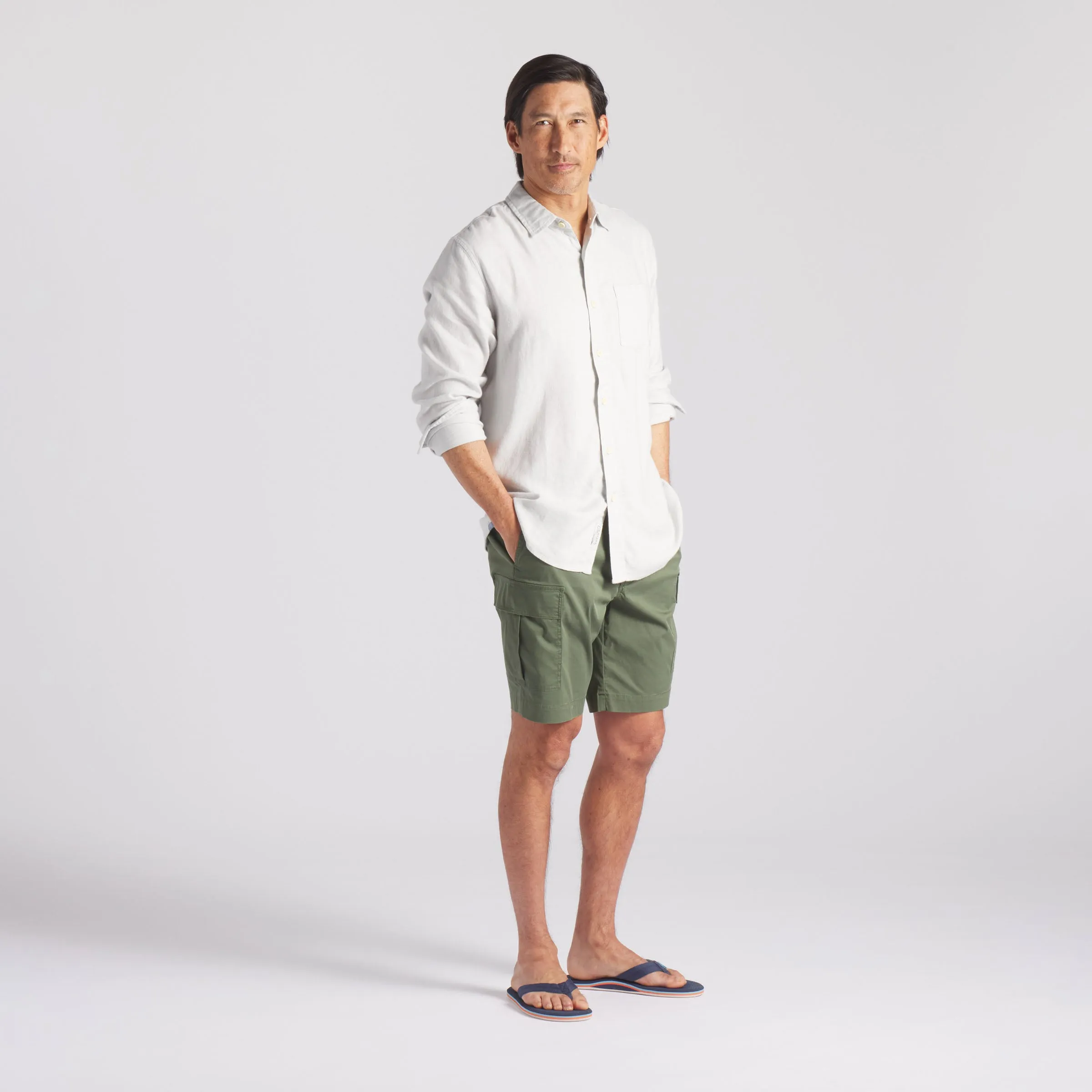 Ibiza Linen Shirt - Glacier Gray