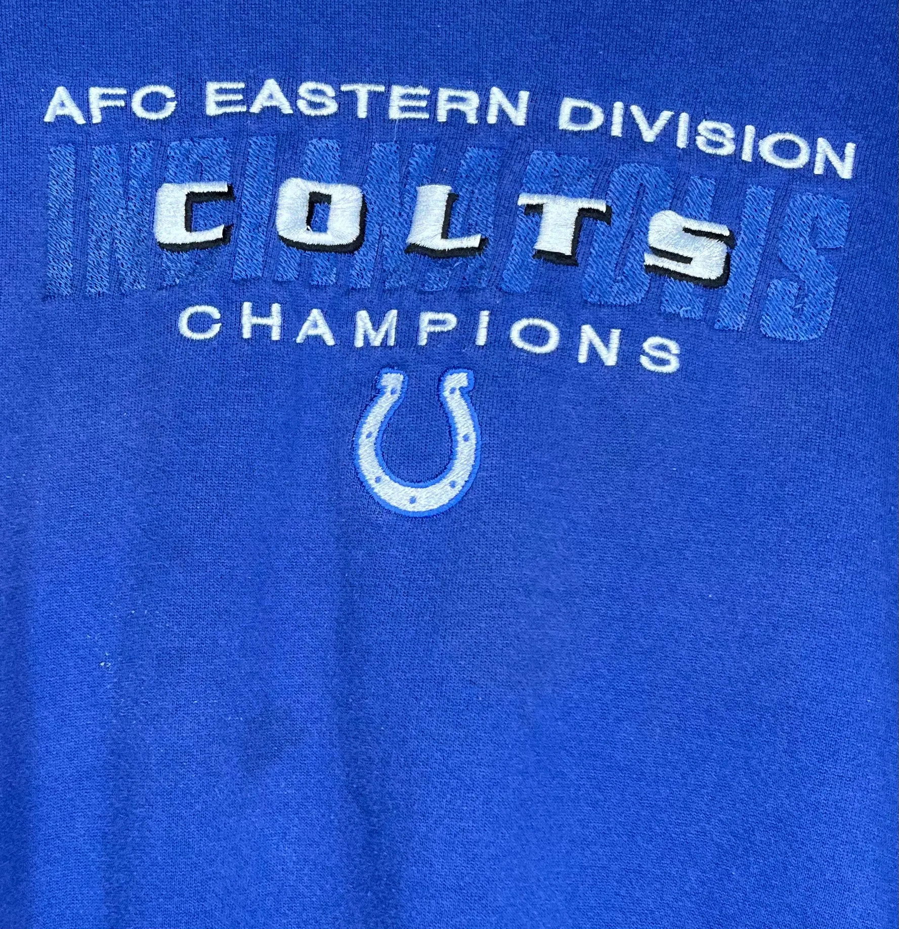 Indianapolis Colts Lee Sport Crewneck: XXL