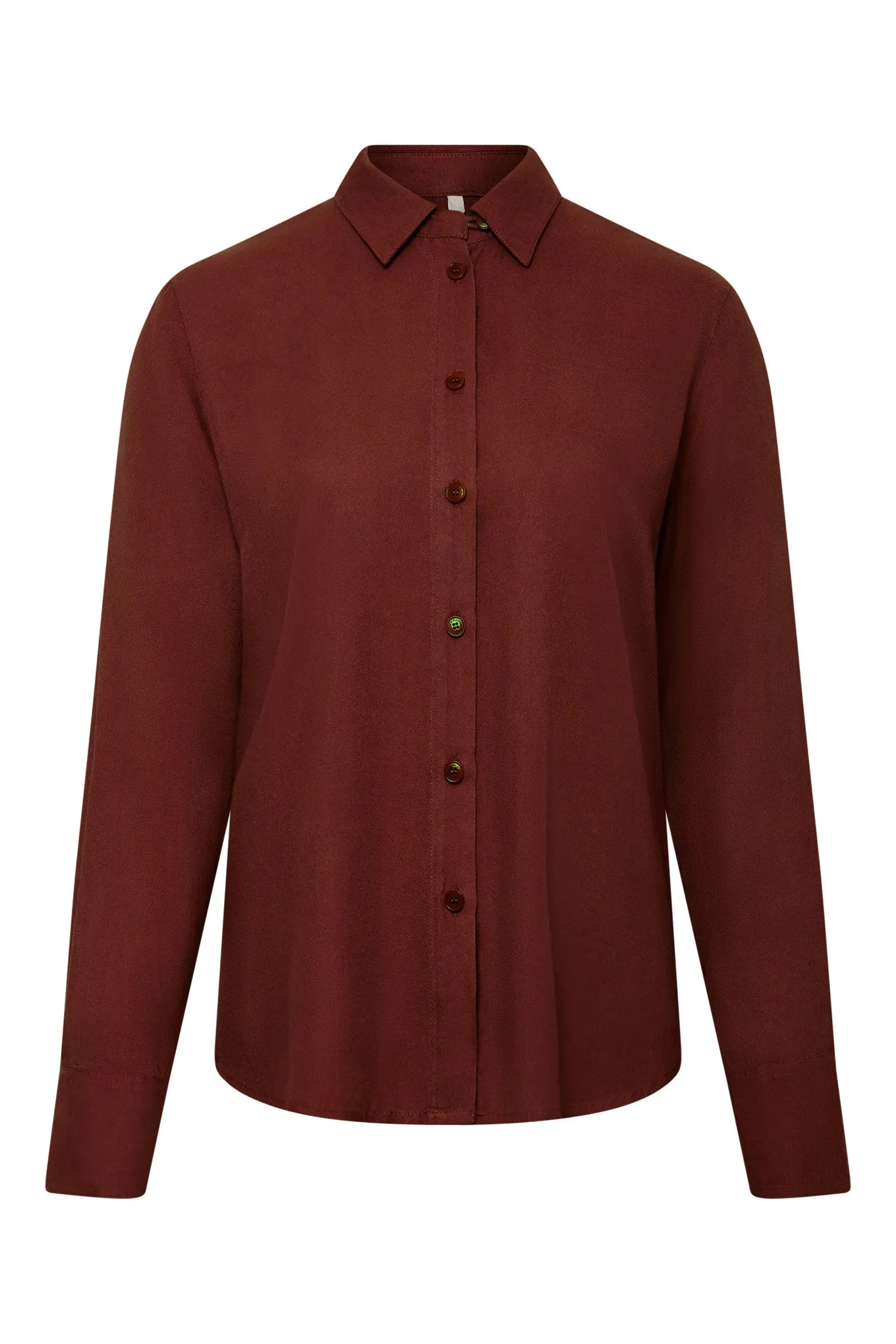 KENJI - Rayon Shirt Walnut Brown