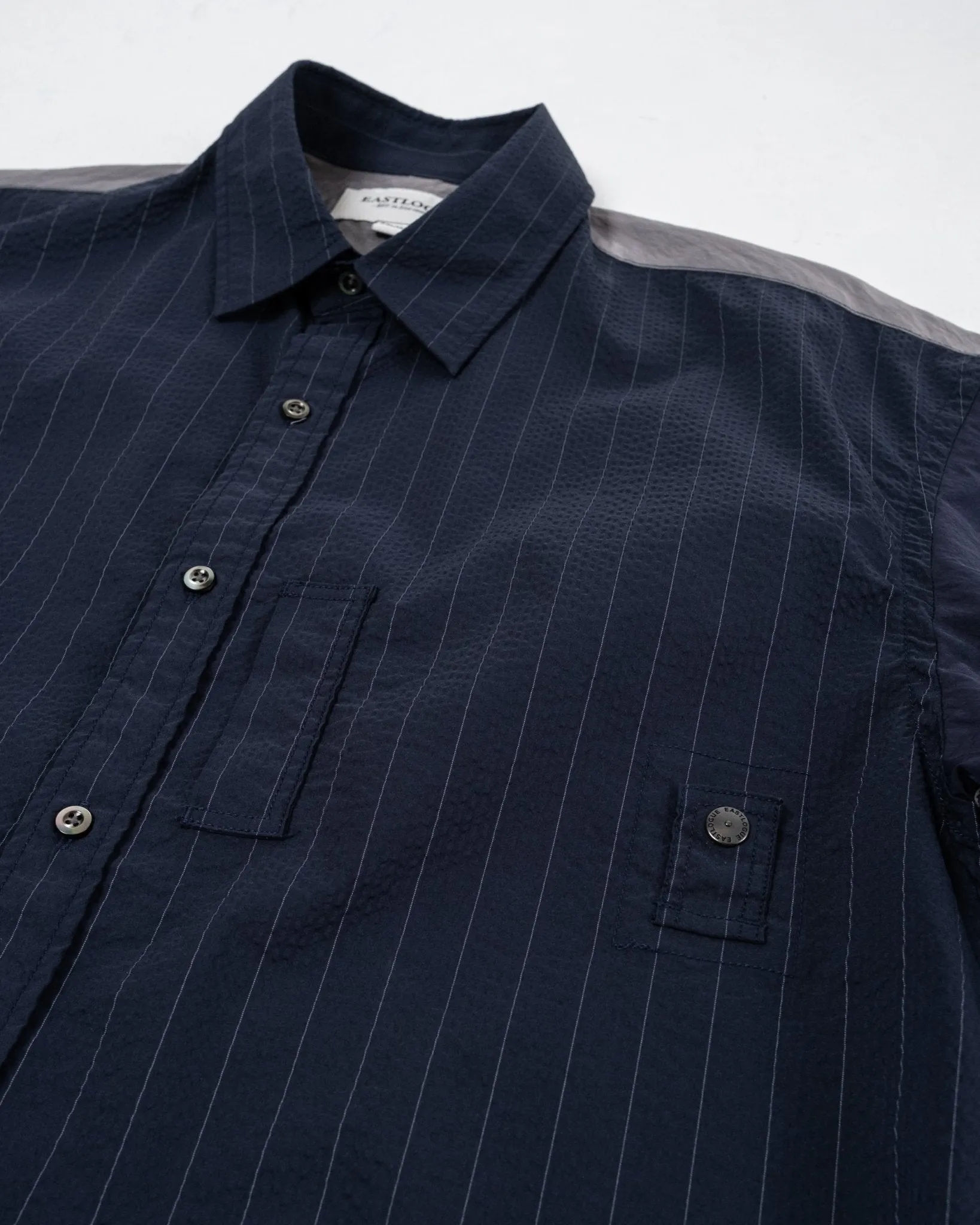 MA-1 Half Shirt Navy Seersucker