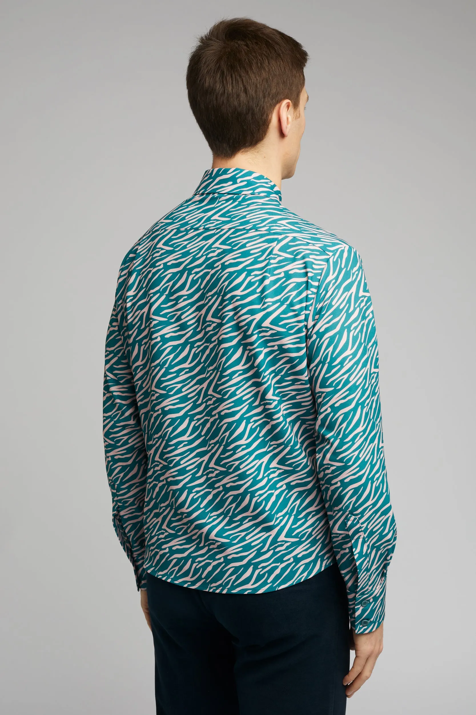 Men's Classic Long Sleeve Shirt in Shima Print