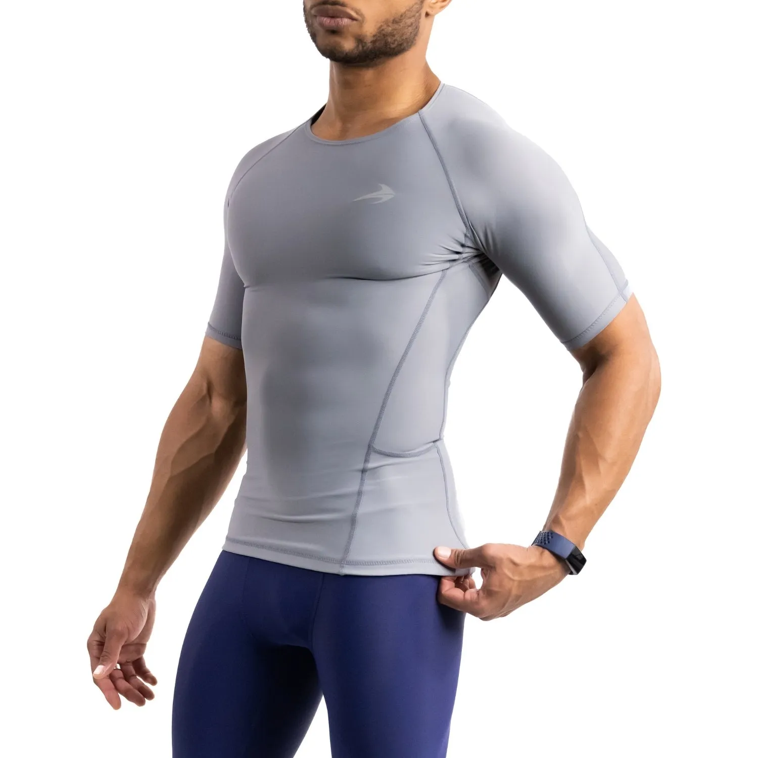 Men's Compression Short Sleeve Shirt - Dark Gray