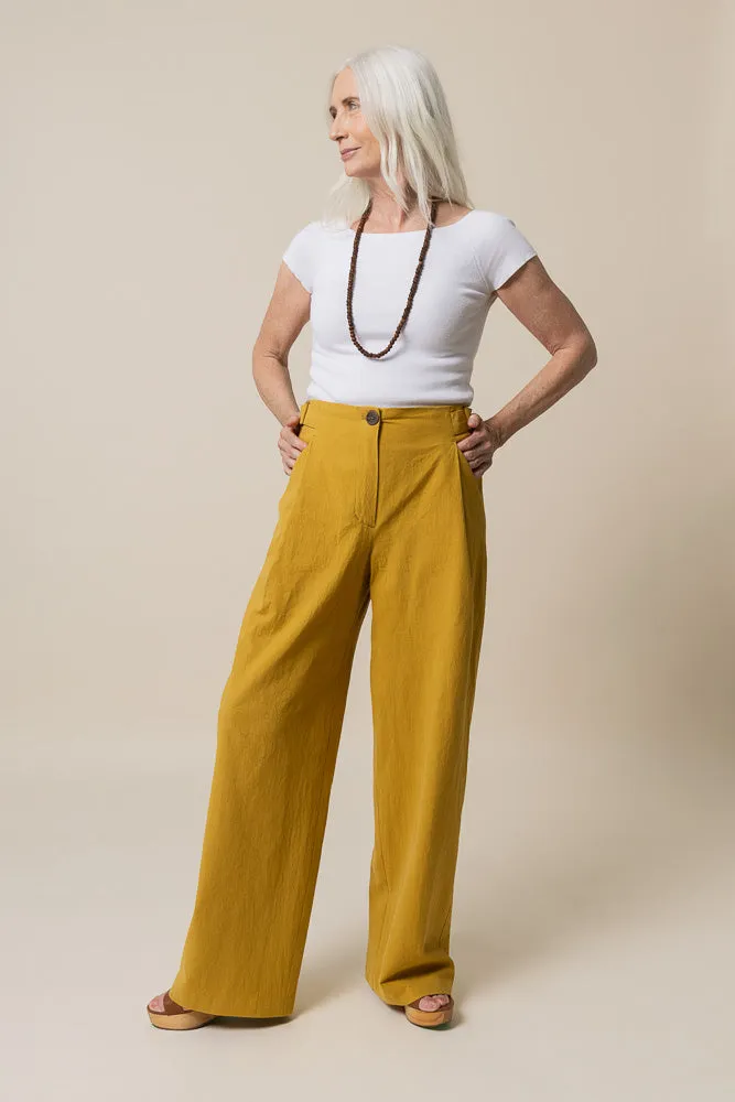 Mitchell Trousers Kit | Tumbled Non Stretch Cotton - Mulberry