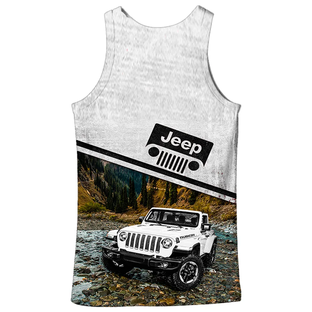 Off Road Jeep White - Tank top