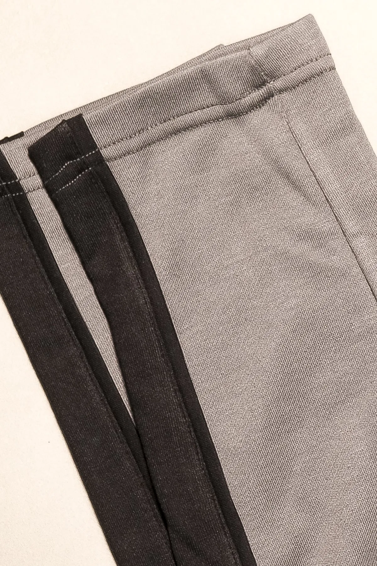 STRIPED GRAY TAPERED TROUSERS (PLUS SIZE) - W20 - MTR008P