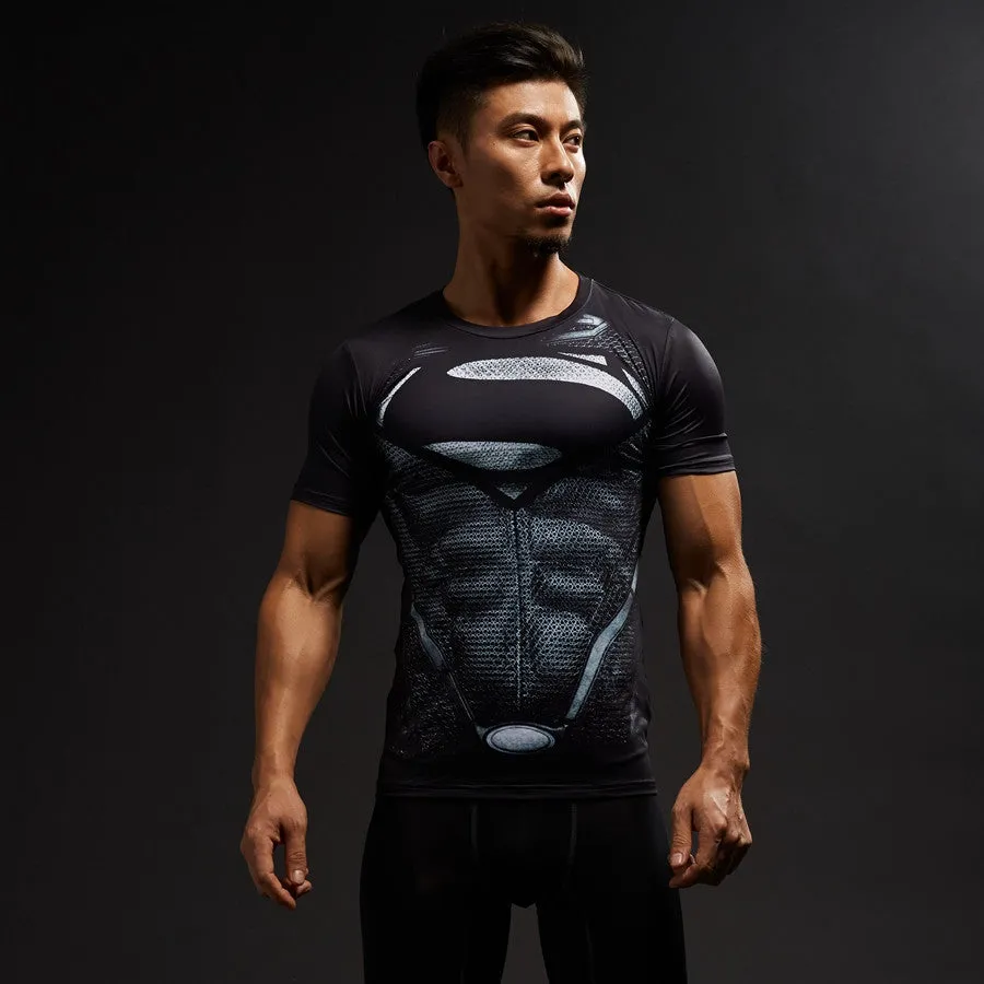 SUPERMAN Compression Shirt for Men (Short Sleeve)