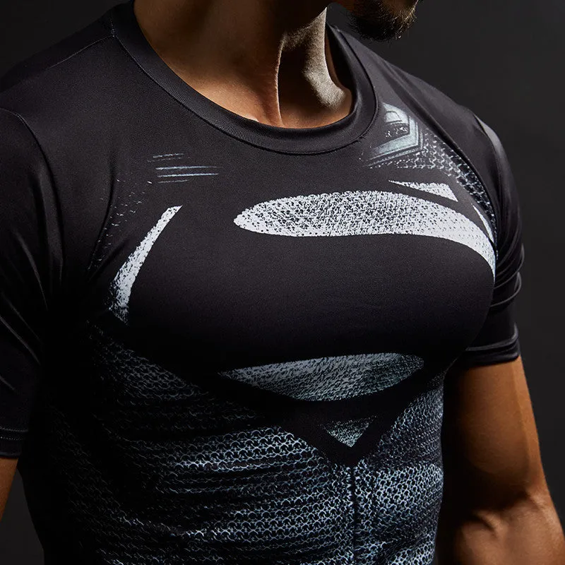 SUPERMAN Compression Shirt for Men (Short Sleeve)