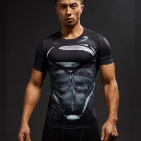 SUPERMAN Compression Shirt for Men (Short Sleeve)