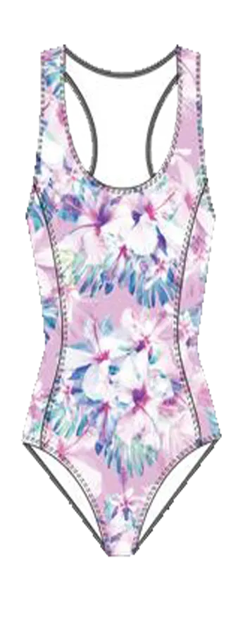 Swimwear Ladies Beach & Board One-Piece Racerback Classy Patterns & Solids Swimsuits