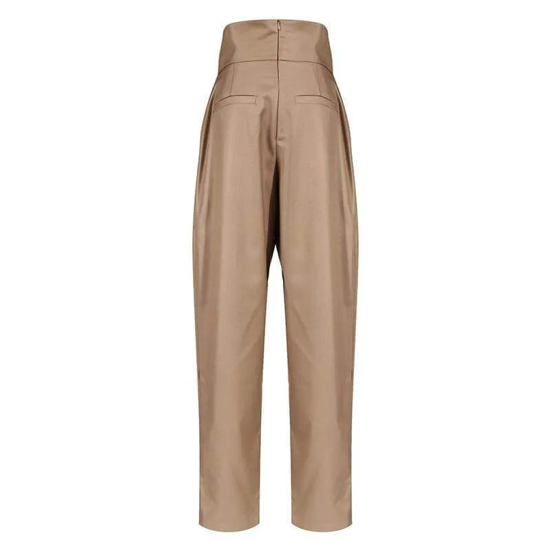 The Alexis High Waist Asymmetrical Trousers - Multiple Colors