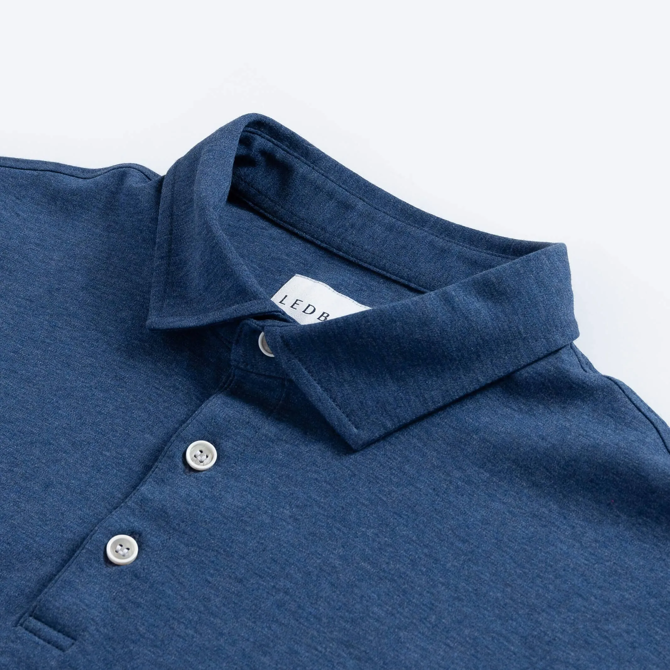 The Dark Blue Heather Arlon Knit Custom Polo