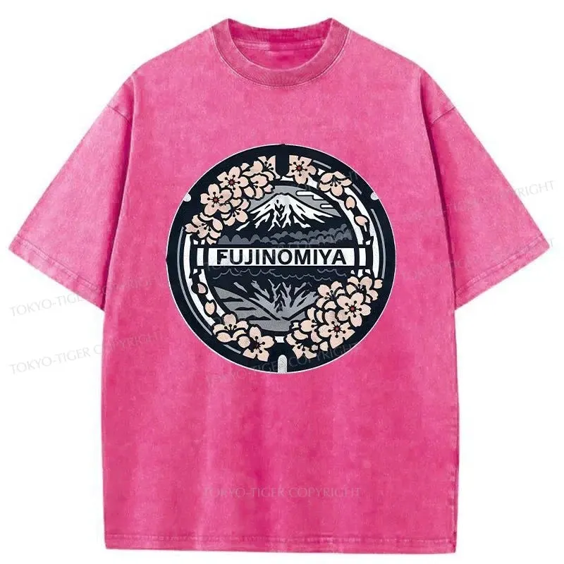 Tokyo-Tiger Fujinomiya Manhole Cover Washed T-Shirt