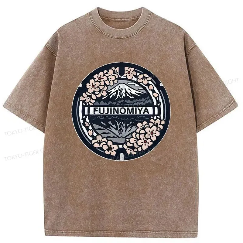 Tokyo-Tiger Fujinomiya Manhole Cover Washed T-Shirt