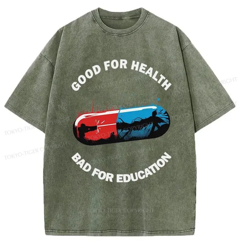 Tokyo-Tiger Good For Health Washed T-Shirt