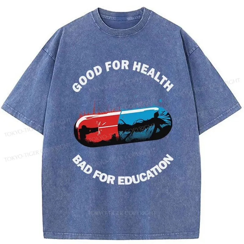 Tokyo-Tiger Good For Health Washed T-Shirt