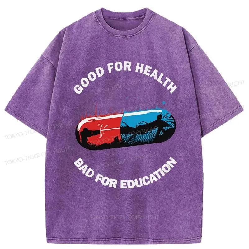 Tokyo-Tiger Good For Health Washed T-Shirt