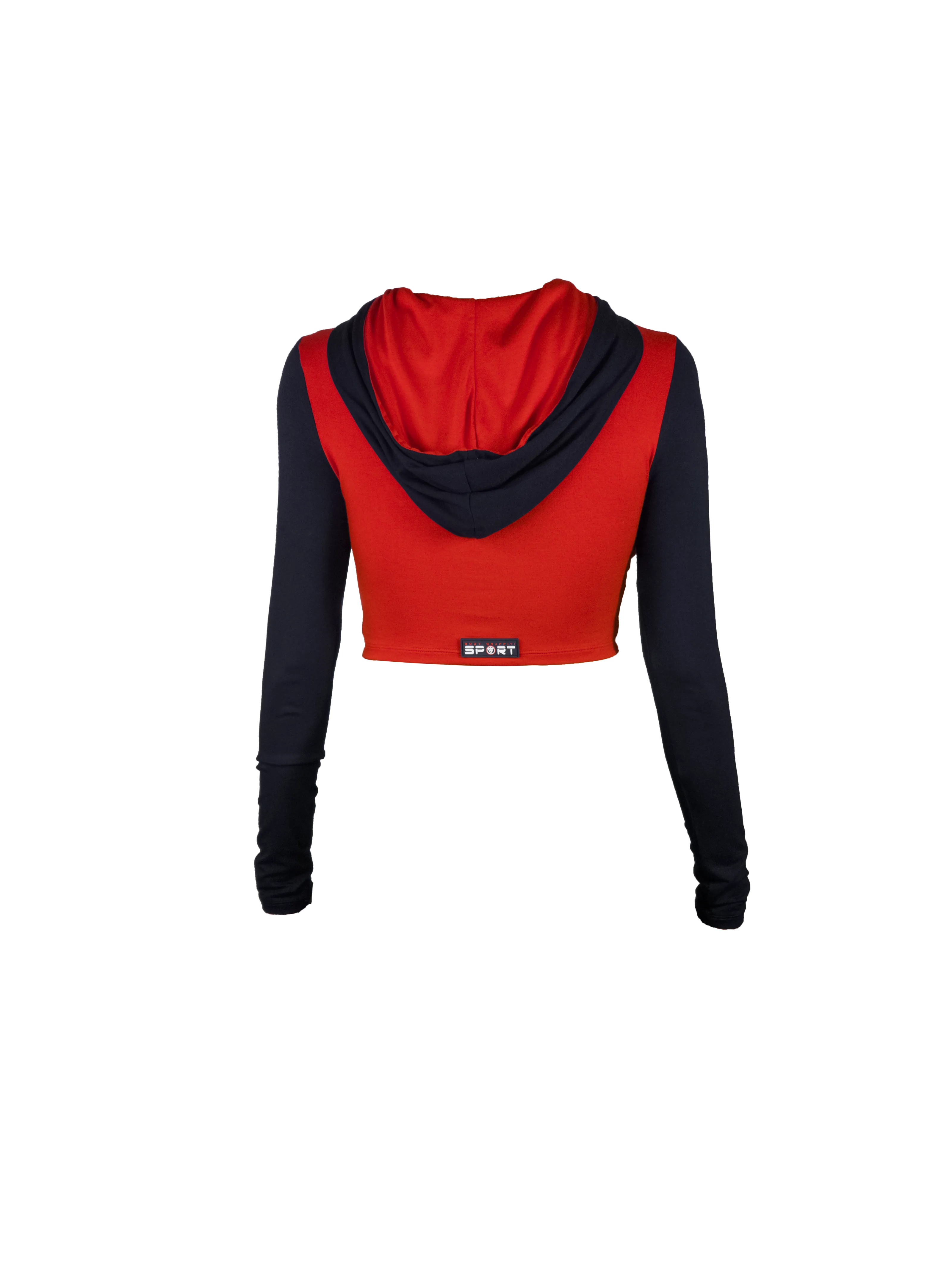 Women's Long Sleeve SPORT Crop-top Hoodie